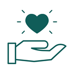 Icon of Heart Over Hand