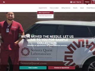 Sonora Quest Laboratories Hompage